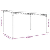Canopy Anthracite 4x3 m 180 g/m Fabric and Steel 362395