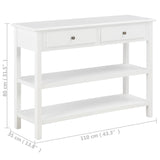 Sideboard White 110x35x80 cm MDF 280028