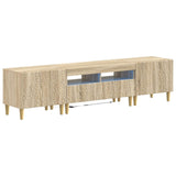 5 Piece LED TV Cabinet Sonoma Oak Engineered Wood 3416759