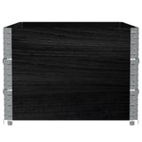 Pallet Collars 3 pcs Black 120x80 cm Solid Wood Pine 3295367