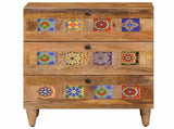 Bedside Cabinet Natural 50 x 33 x 62 cm Solid Mango Wood 4018269