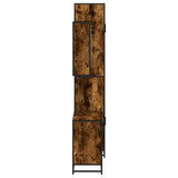3 Piece Bathroom Furniture Set Smoked Oak Engineered Wood 3301122