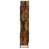 3 Piece Bathroom Furniture Set Smoked Oak Engineered Wood 3301122