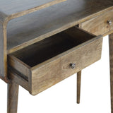 Curved Grey-wash Console Table IN971