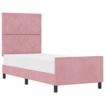 ZNTS Bed Frame Pink 80x200 cm Velvet 3344974