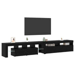 TV Cabinets 2 pcs Black oak 260 x 36.5 x 40 cm Engineered wood 3332506