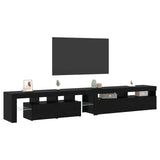 TV Cabinets 2 pcs Black oak 260 x 36.5 x 40 cm Engineered wood 3332506