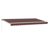 Awning Frame Brown 400 x 200 cm Polyester with PU coating 3329817