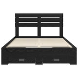 Bed Frame with Drawer with Headboard Manual Engineered Wood 3411636