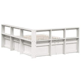 Bookcase Bed without Mattress White 160x200cm Solid Wood Pine 3324455