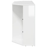 Corner LED TV Cabinet 100x40x68cm High gloss White 889789