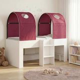 Bed with Tunnel 4 pcs White and Red Engineered Wood 3423489
