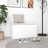 808666 Hall Bench 80x40x45 cm White Engineered Wood