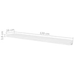 Wall Shelves 4 pcs White 120 cm 276000