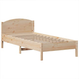 Bookcase Bed without Mattress 75x190 cm Small Single Solid Wood Pine 3323167