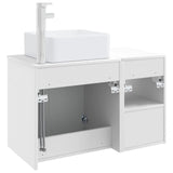 Bathroom Furniture Set 2 pcs High Gloss White Engineered Wood 3404048