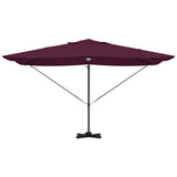 Umbrella with LED Strip Lights Bordeaux Red 351 x 250 x 253 cm 42003365