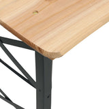 Folding Beer Table 170x50x75/105 cm Solid Wood Fir 363114