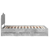 Bed Frame with Drawer Concrete Grey 90 x 190 cm Engineer Wood 3413460