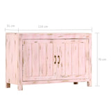 Sideboard Light Pink 110x35x70 cm Solid Mango Wood 247764