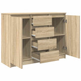 Sideboard with Drawers Sonoma Oak 100.5x35x76 cm Engineered Wood 3328446