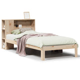 Bookcase Bed without Mattress 90x200cm Solid Wood Pine 3322538