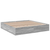 Bed Frame without Mattress Grey Sonoma 180x200 cm Super King 3280998