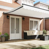 Retractable Awning White 500 x 300 cm Polyester and Metal 3331368