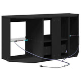 Corner LED TV Cabinet Black 100 x 40 x 50 cm Engineered Wood 889796