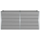 Planter Light Grey 160 x 80 x 75 cm Steel 42018141