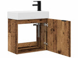 Bathroom Vanity Unit with Tap Old Wood 45.5 x 22.5 x 84 cm 889439