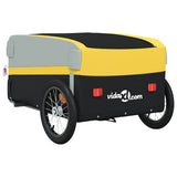 Bike Trailer Black and Yellow 45 kg Iron 94043