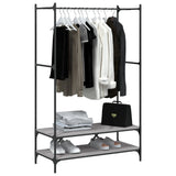 Clothes Rack with Shelves Grey Sonoma Engineered Wood 834203