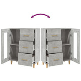 Sideboard Concrete Grey 69,5x34x90 cm Engineered Wood 812208