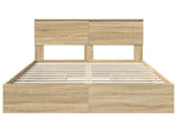 Storage Bed with Drawer Sonoma Oak 120 x 190 cm Engineered Wood 3410821