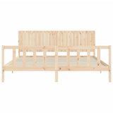 Bed Frame without Mattress 200x200 cm Solid Wood Pine 3192966