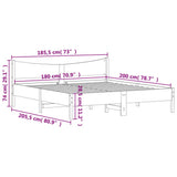 Bed Frame without Mattress Wax Brown 180x200 cm Super King Solid Wood Pine 3216362
