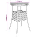 Garden Dining Set 3 pcs Black Poly rattan 3334951