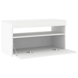 TV Cabinet with LED Lights White 75x35x40 cm 804391