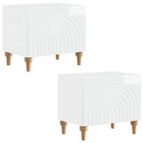 TV Cabinet High Gloss White Engineered Wood 896239