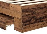 Bed Frame with Headboard Old Wood 100 x 200 cm Engineered Wood 3413646