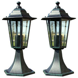 Garden Lights 2 pcs Dark Green/Black Aluminium 3057507