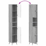 3 Piece Bathroom Cabinet Set BREDA Grey Sonoma Engineered Wood 3417483