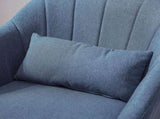 Swivel Linen Fabric Accent Chair for Living Room Contemporary Vanity Armchair with Adjustable Height T3398P328131