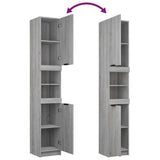 Bathroom Cabinet Grey Sonoma 32x34x188.5 cm Engineered Wood 817070