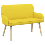 2 Seater Sofa with Solid Wood Legs 2-Seater Light Yellow 42051039
