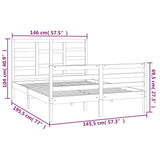 Bed Frame without Mattress Solid Wood 140x190 cm 3105840