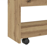 Narrow Storage Trolley 4 Tier Artisian Oak Engineered Wood 855267