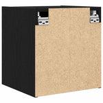 ZNTS Wall-mounted Bedside Cabinets 2 pcs Black Oak 38x34x40 cm 861250