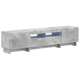 5 Piece LED TV Cabinet Concrete Grey Engineered Wood 3416419